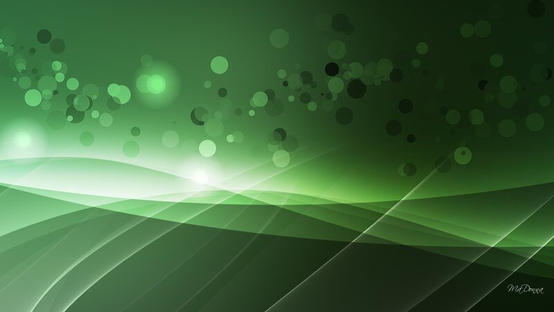 Green Abstract Background — Calm, Circles