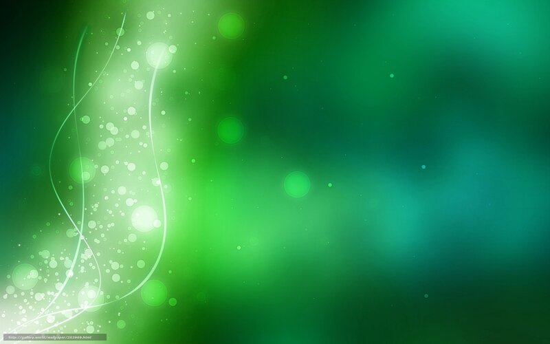 Green Abstract Background — Calm, Light Streaks, Bokeh, Particles
