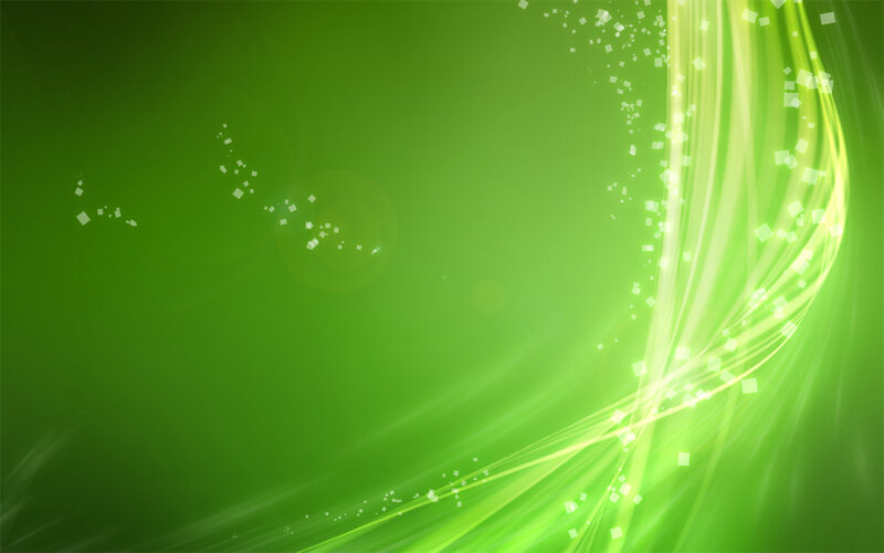 Green Abstract Background — Dynamic, Light Streaks, Particles