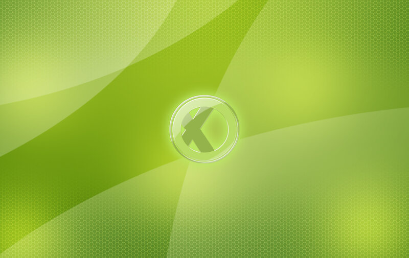 green abstract background with logo