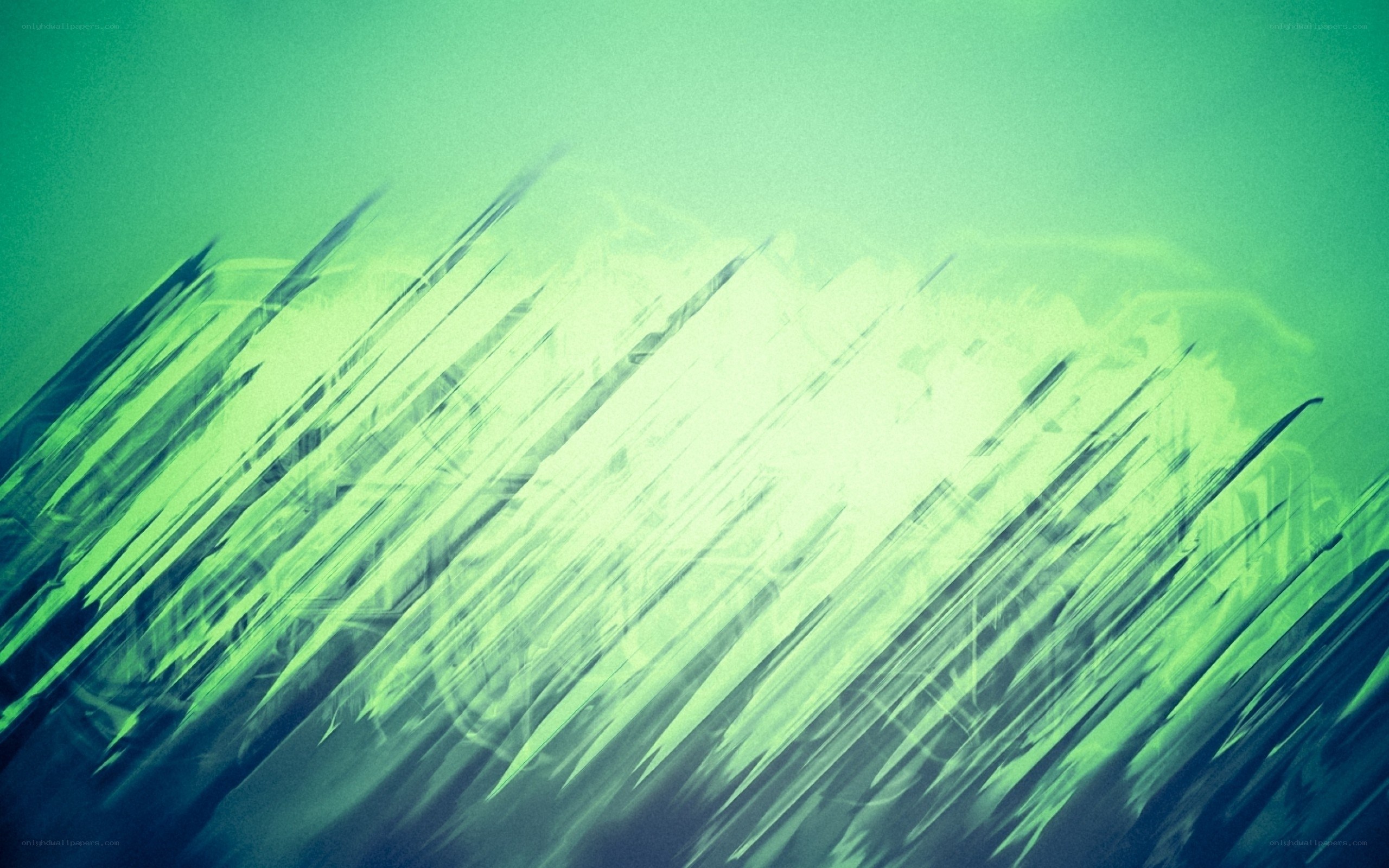 green abstract brush strokes