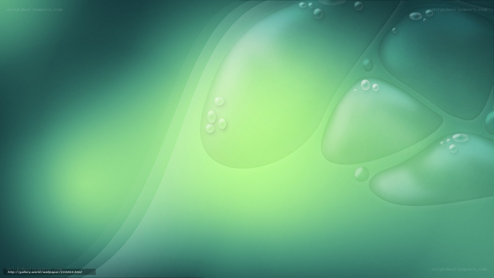 green abstract bubbles