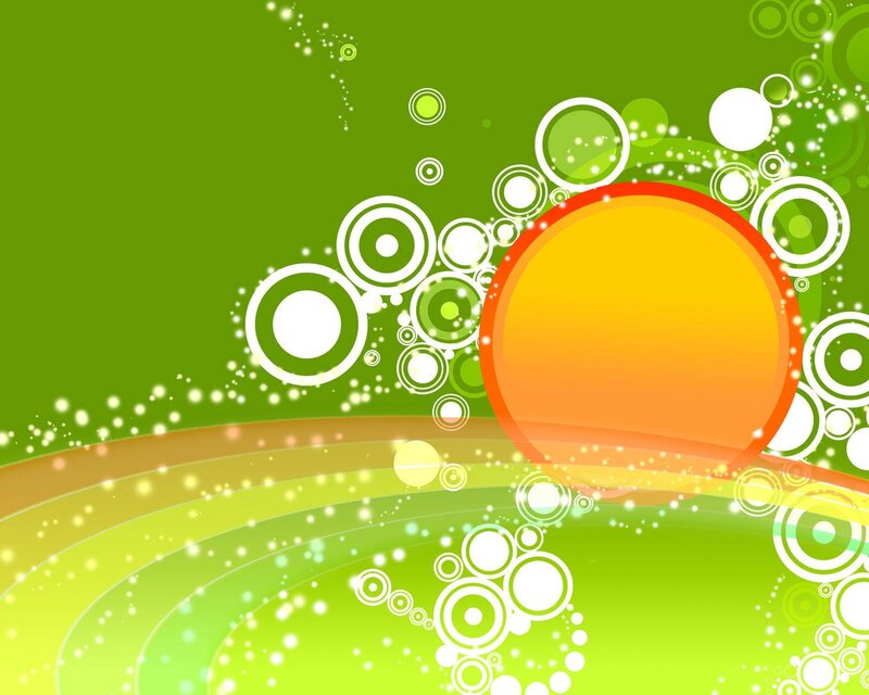 green abstract circle background
