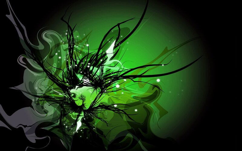 Green Abstract Design — Dramatic