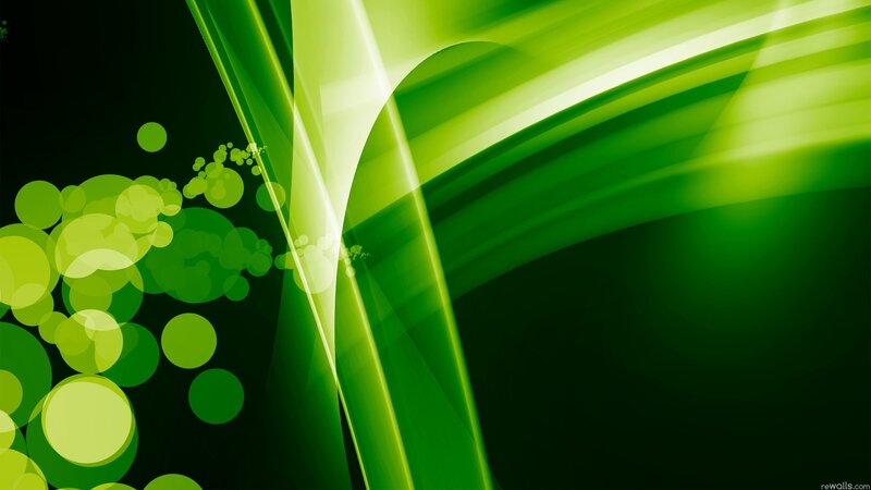 Green Abstract Design — Dynamic, Circles