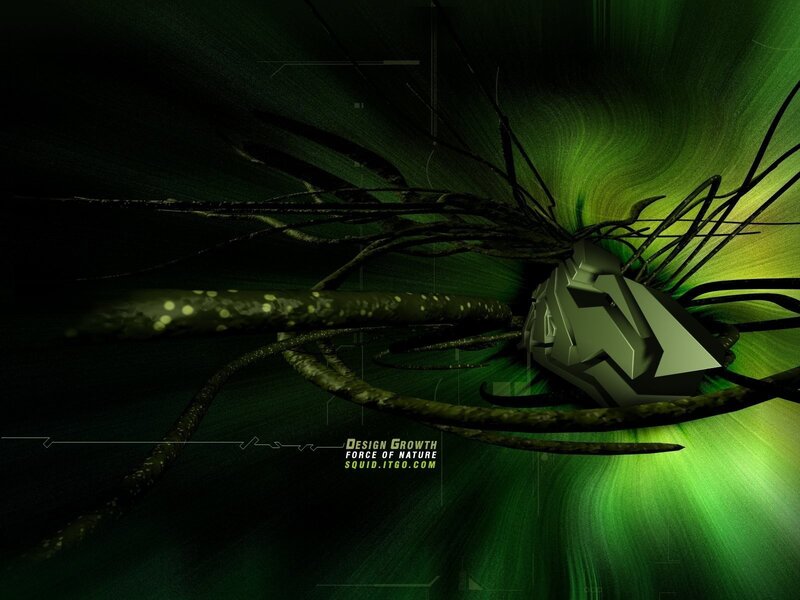 green abstract design growth