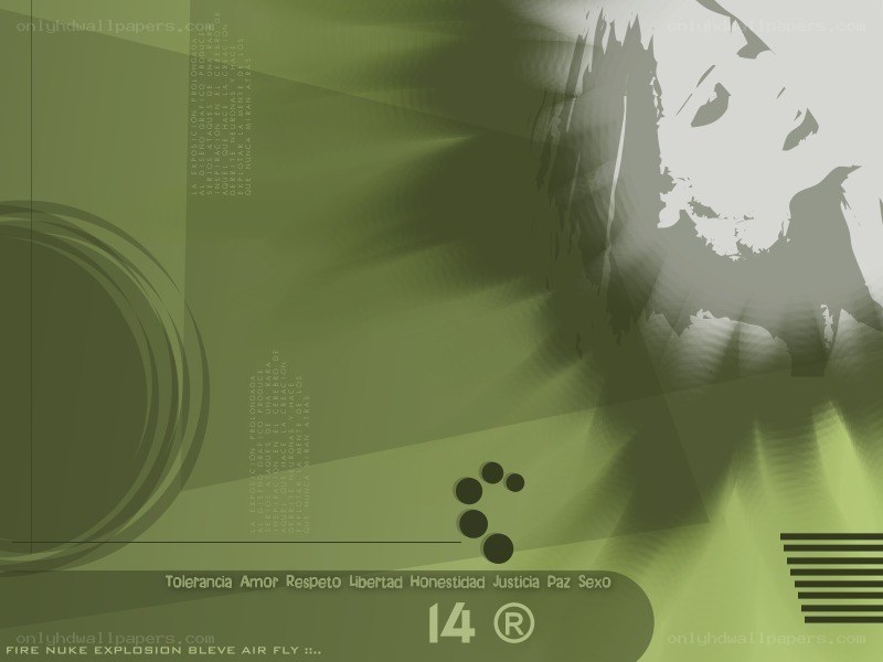 Green abstract design with text