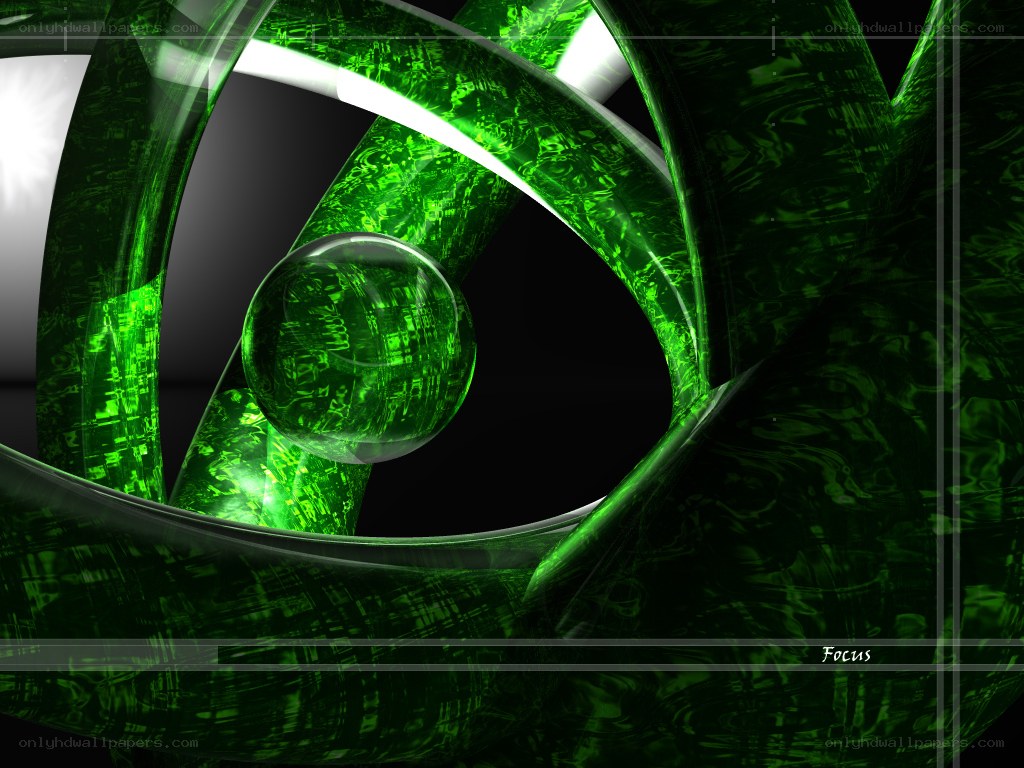Green abstract digital art
