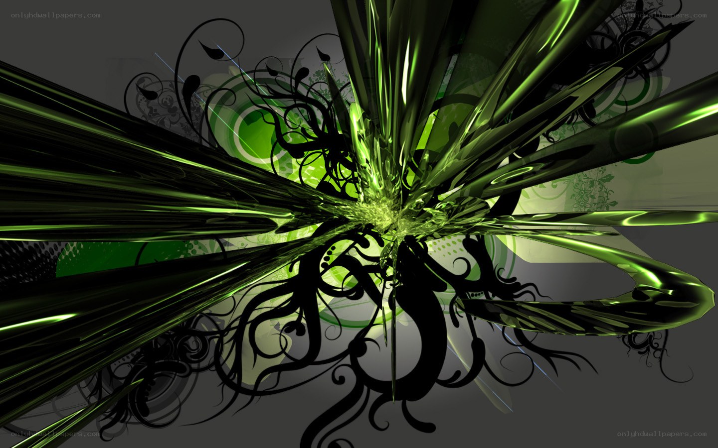 Green abstract digital art