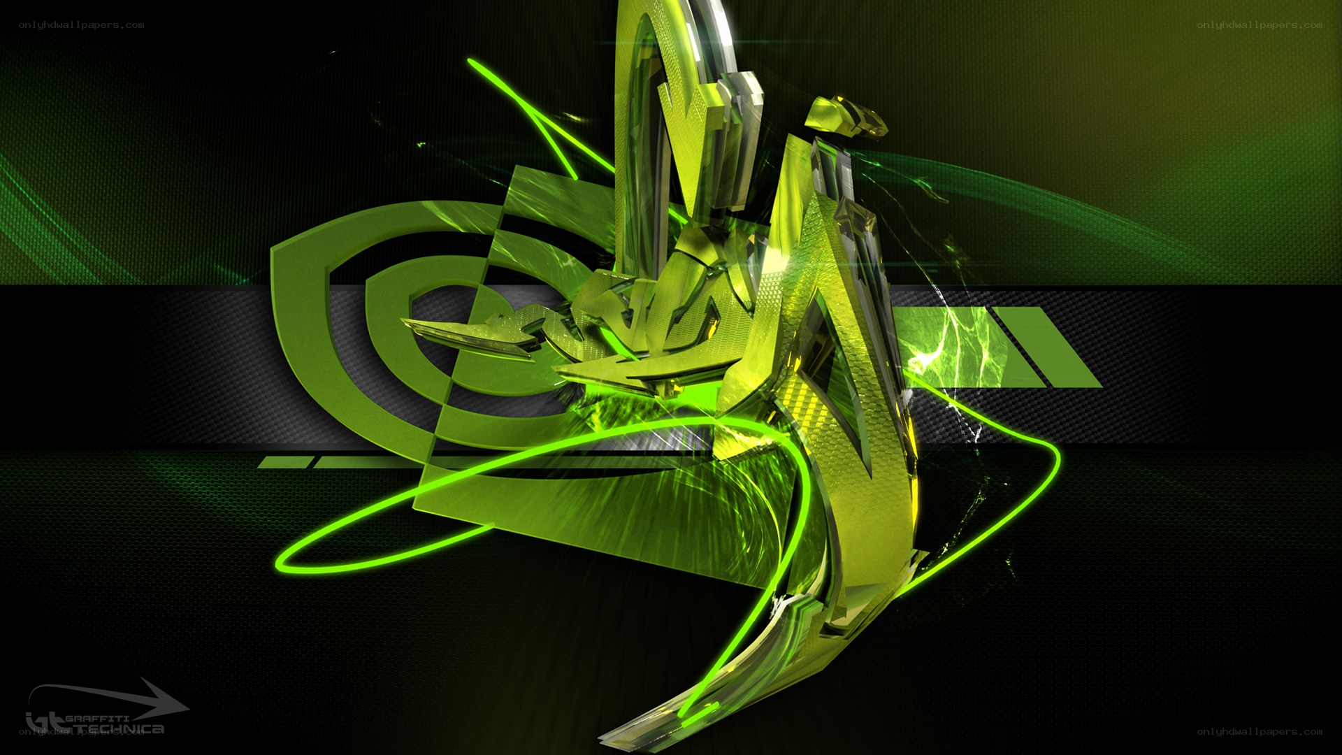 Green abstract digital art