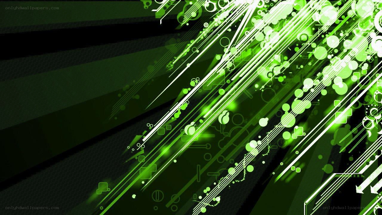 green abstract digital art