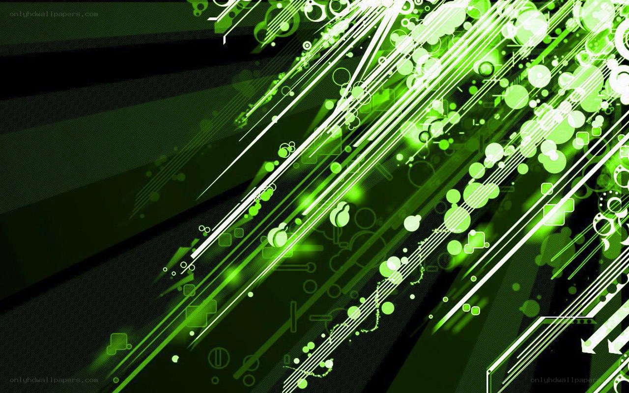 green abstract digital art