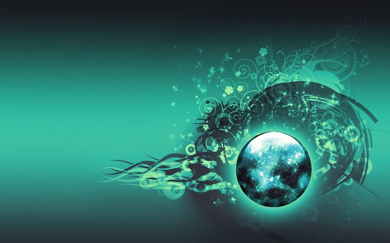 green abstract digital art
