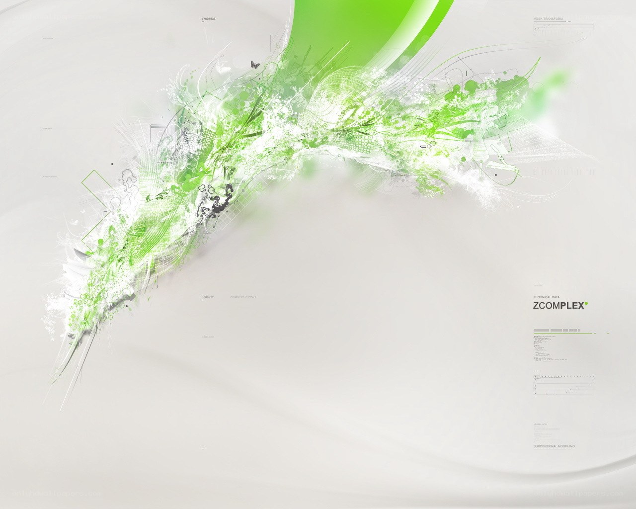 green abstract digital art