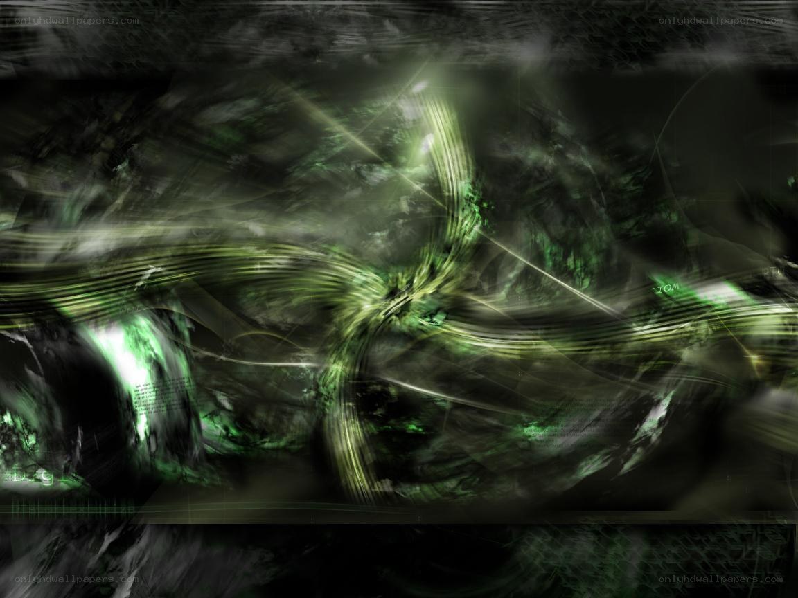 green abstract digital art