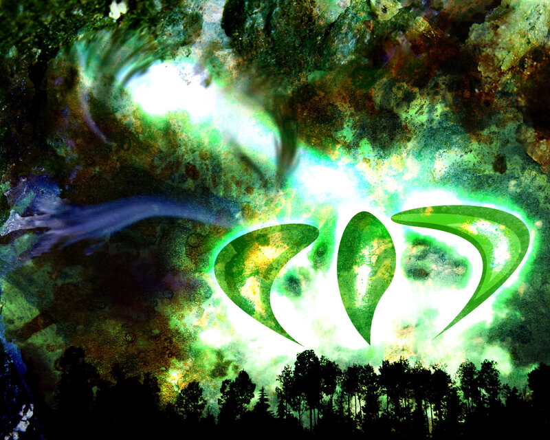 green abstract digital art