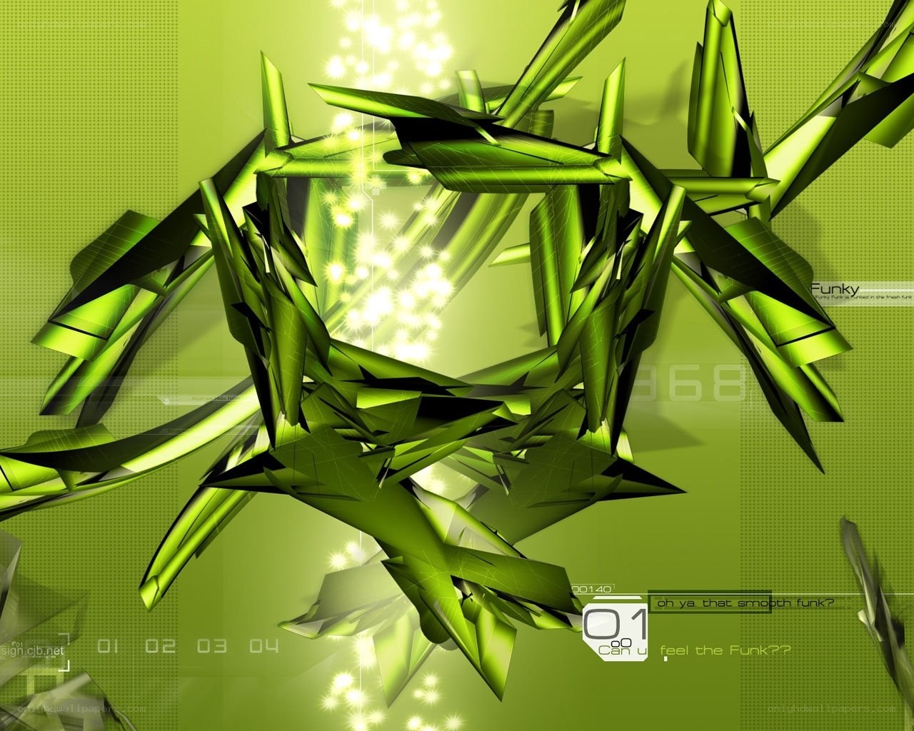 Green abstract digital art