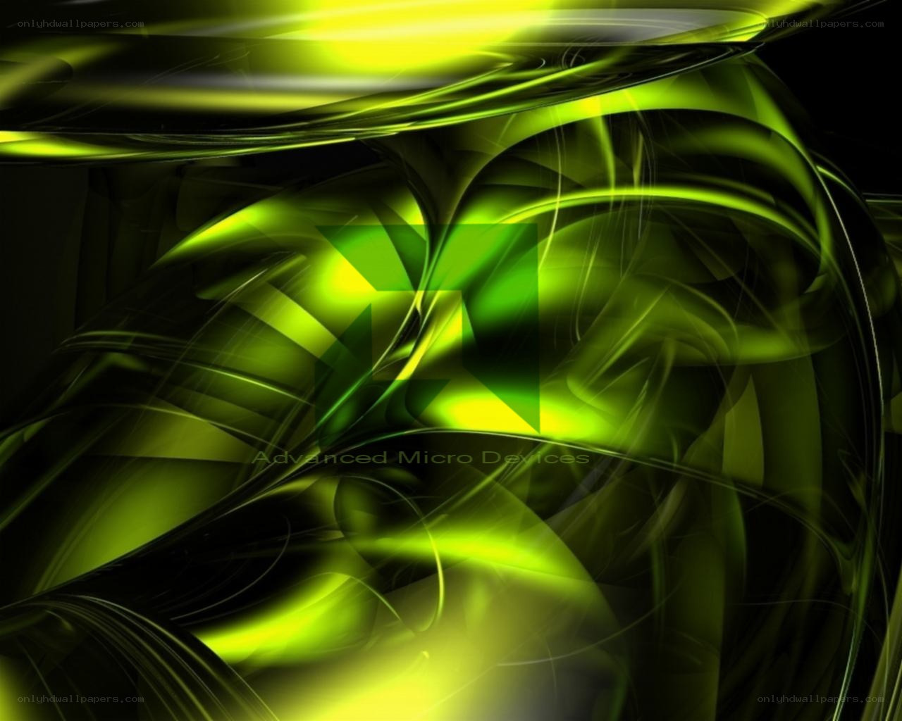 green abstract digital art