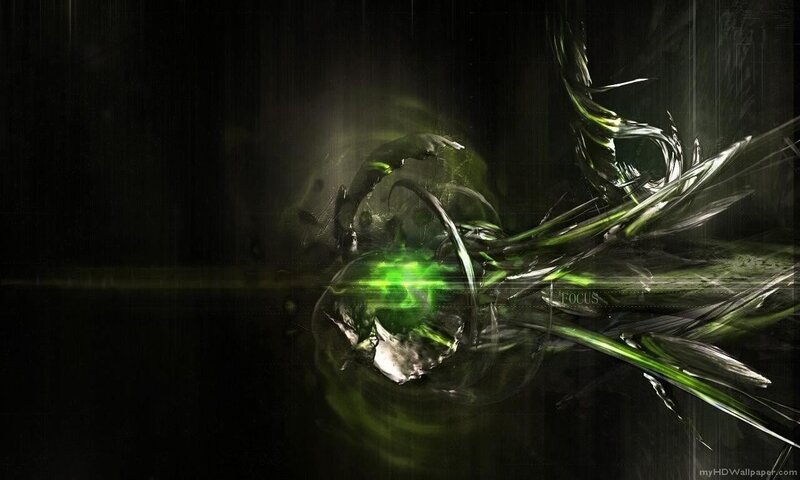 green abstract digital art