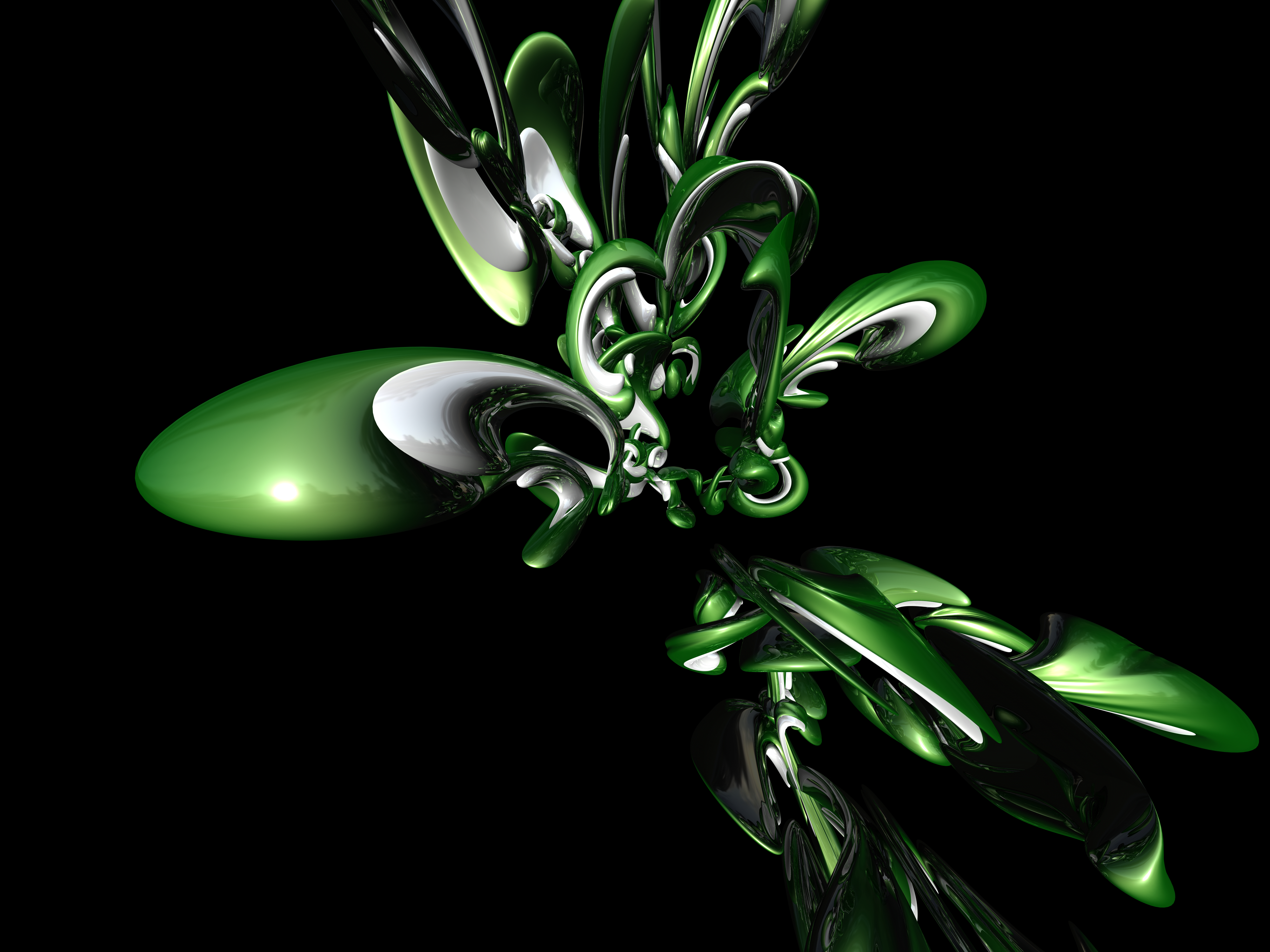 Green abstract digital art