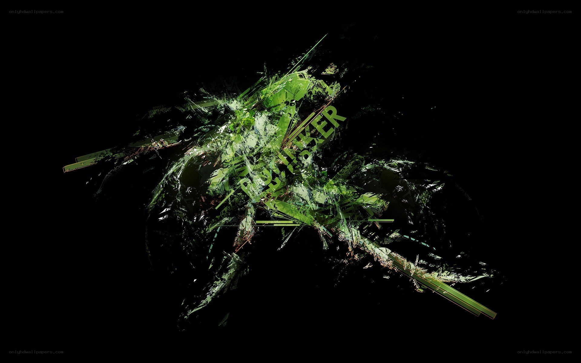 green abstract digital art