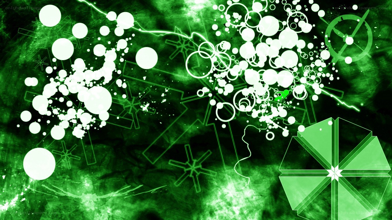 green abstract digital art