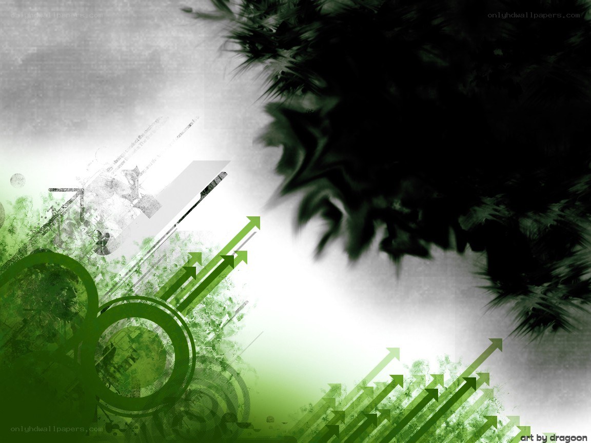 green abstract digital art