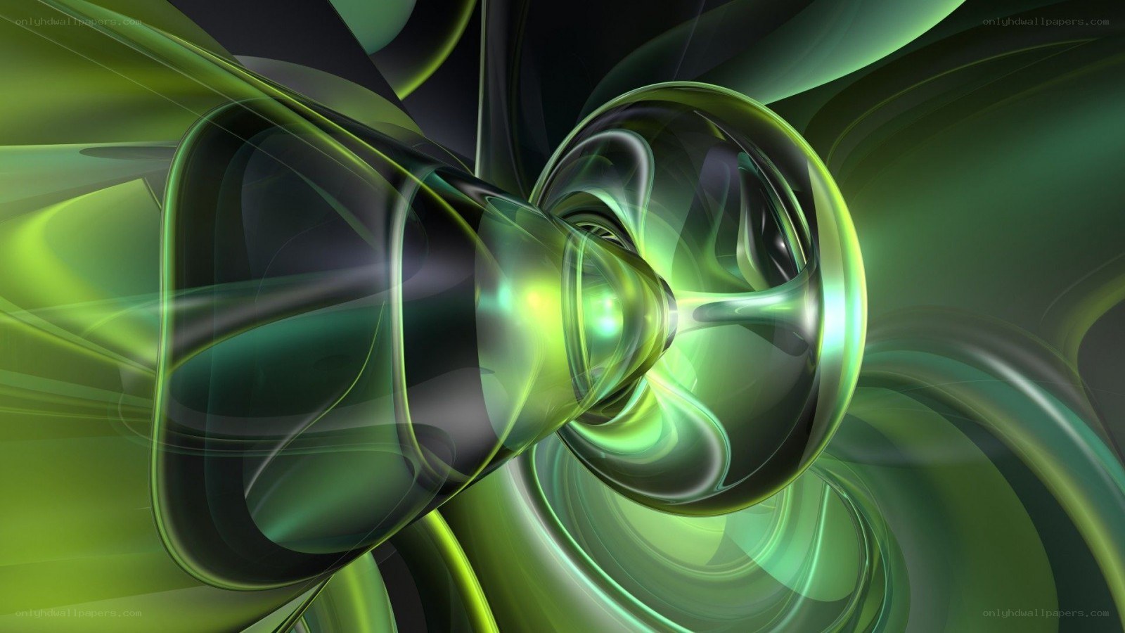 green abstract digital art