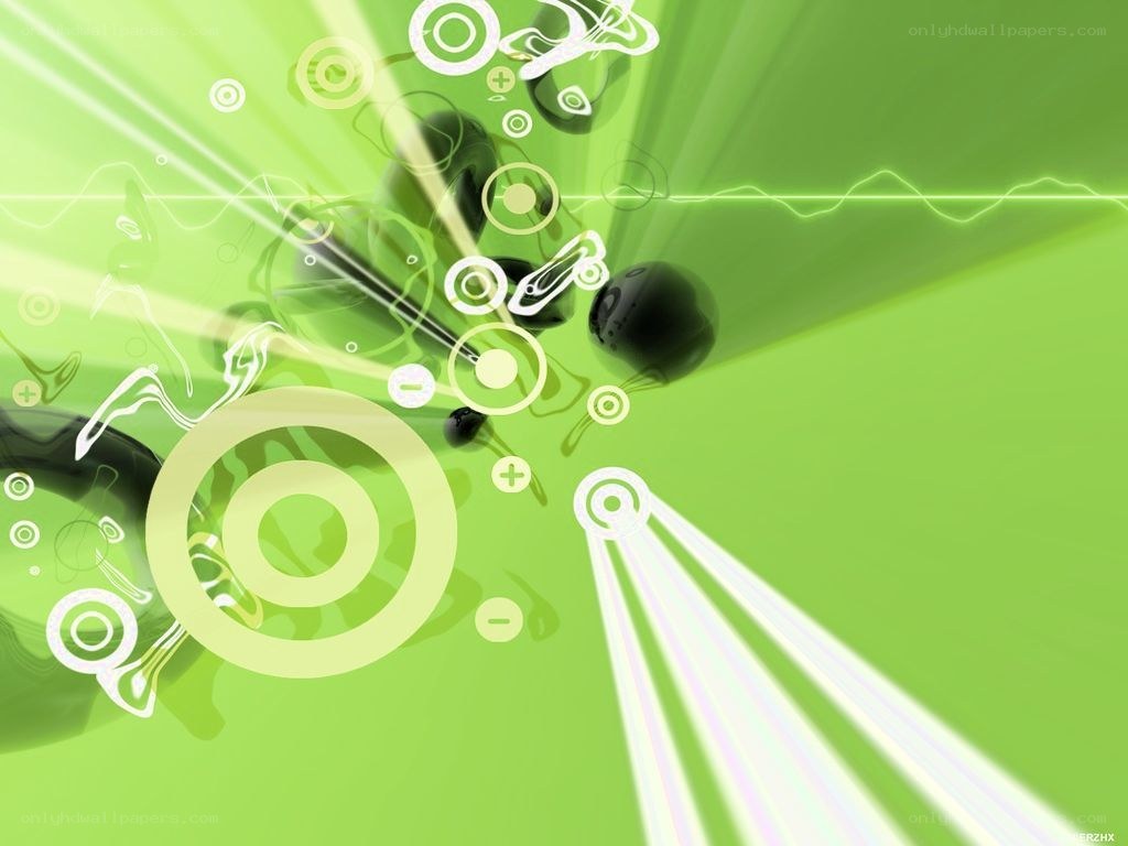green abstract digital art