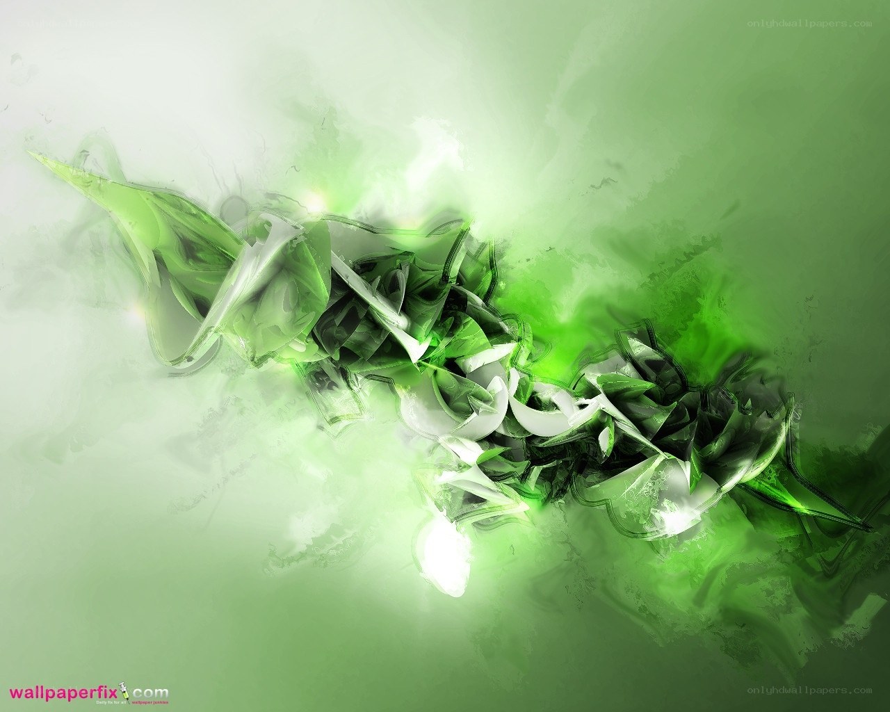 Green abstract digital art