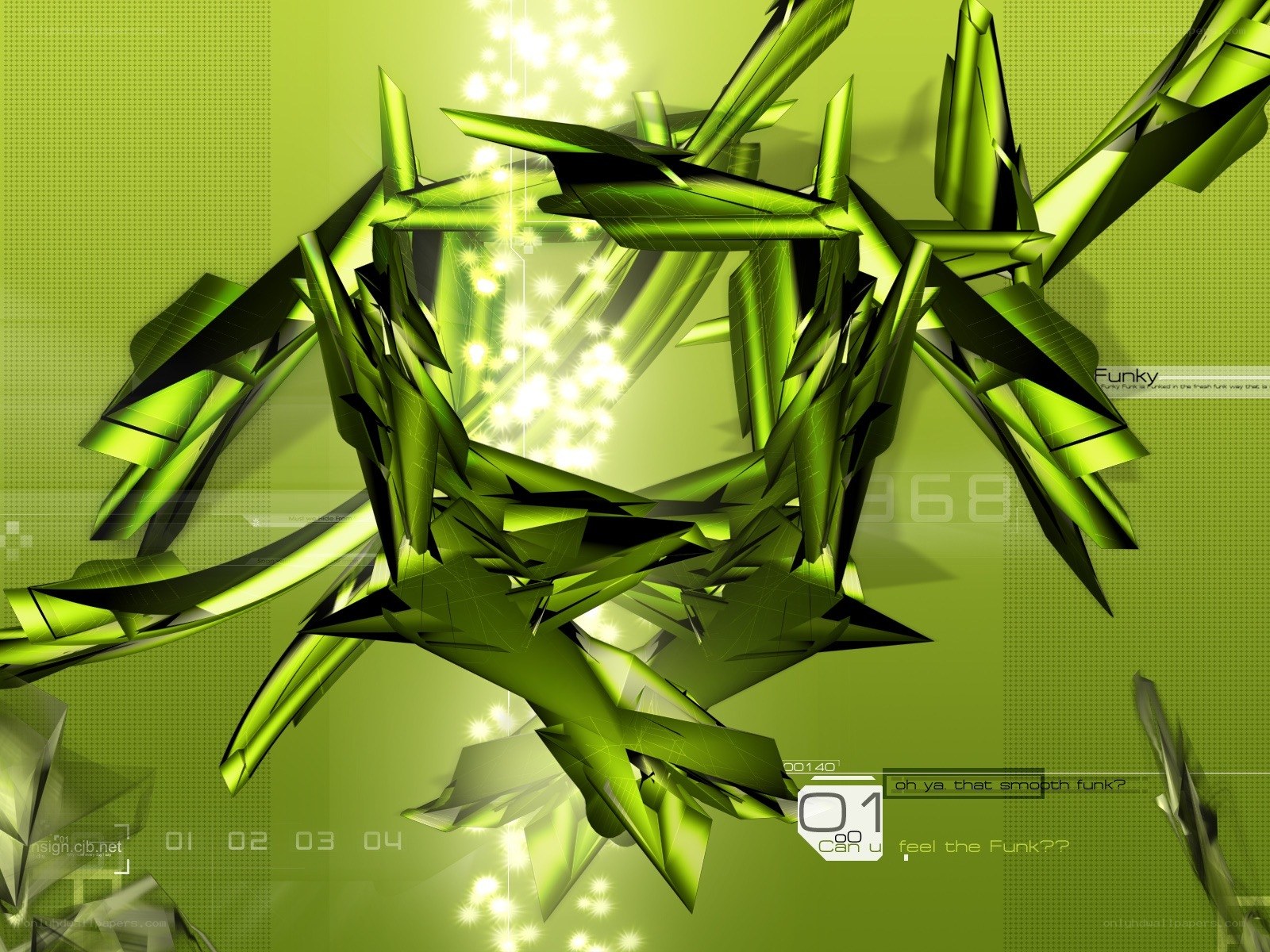 green abstract digital art