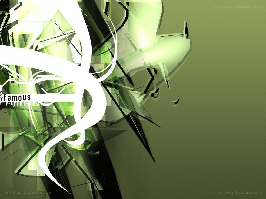 green abstract digital art
