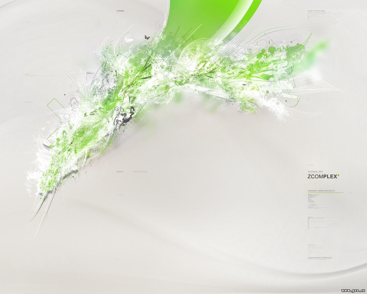 green abstract digital art