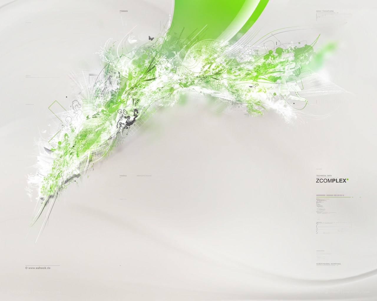 green abstract digital art