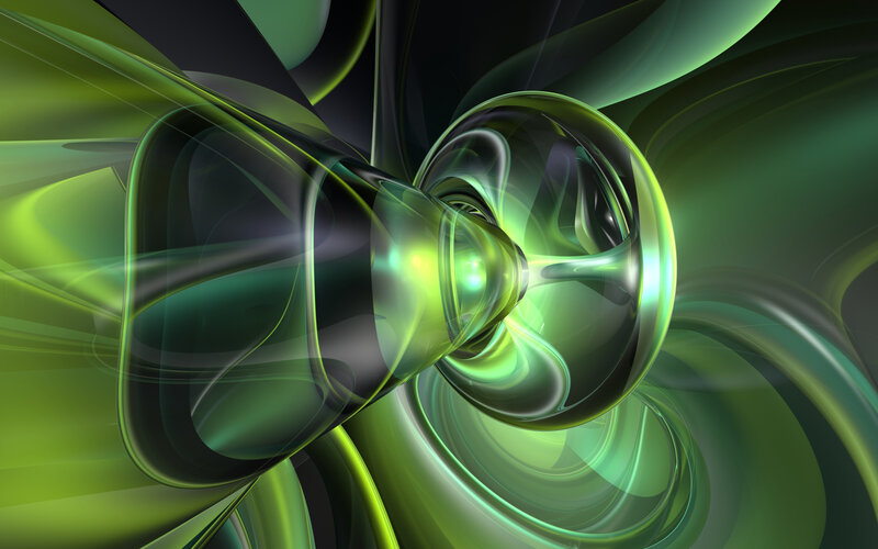 Green abstract digital art