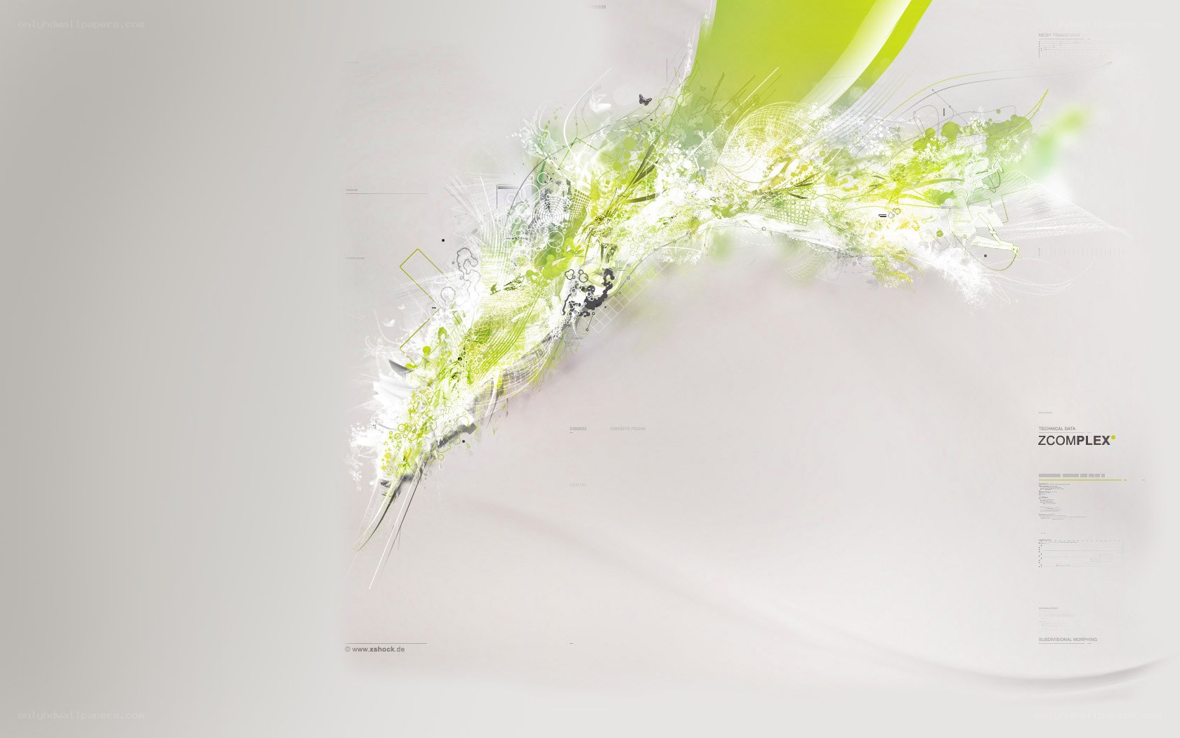 green abstract digital art