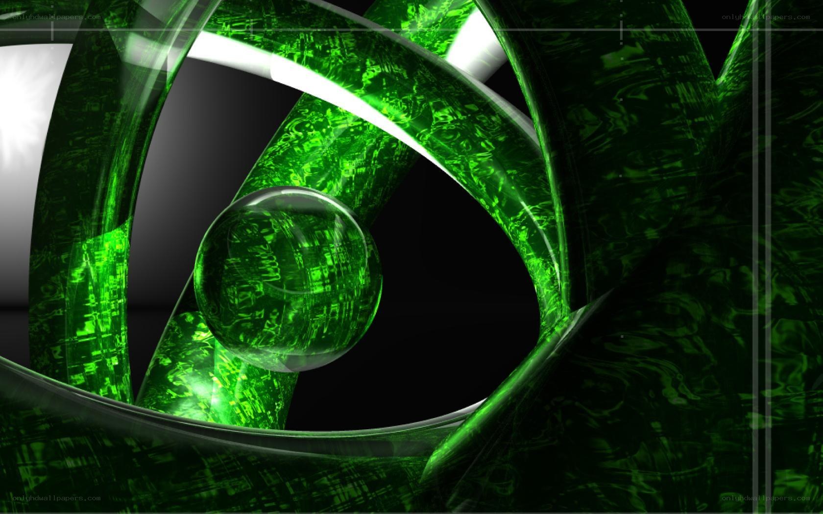 green abstract digital art