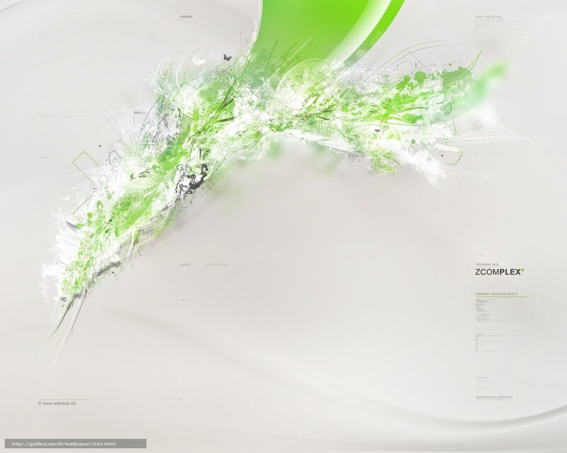 green abstract digital art