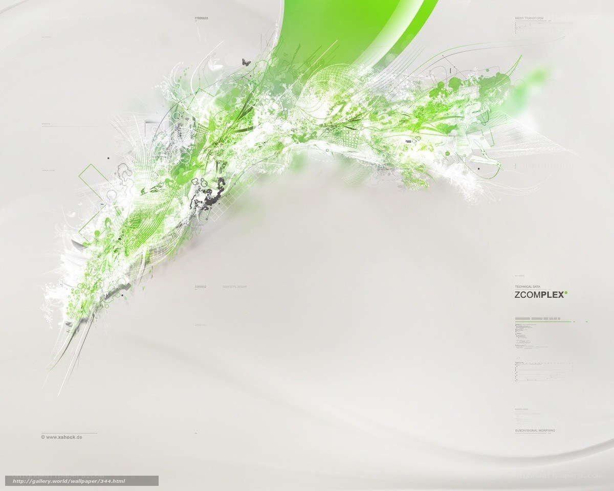 green abstract digital art