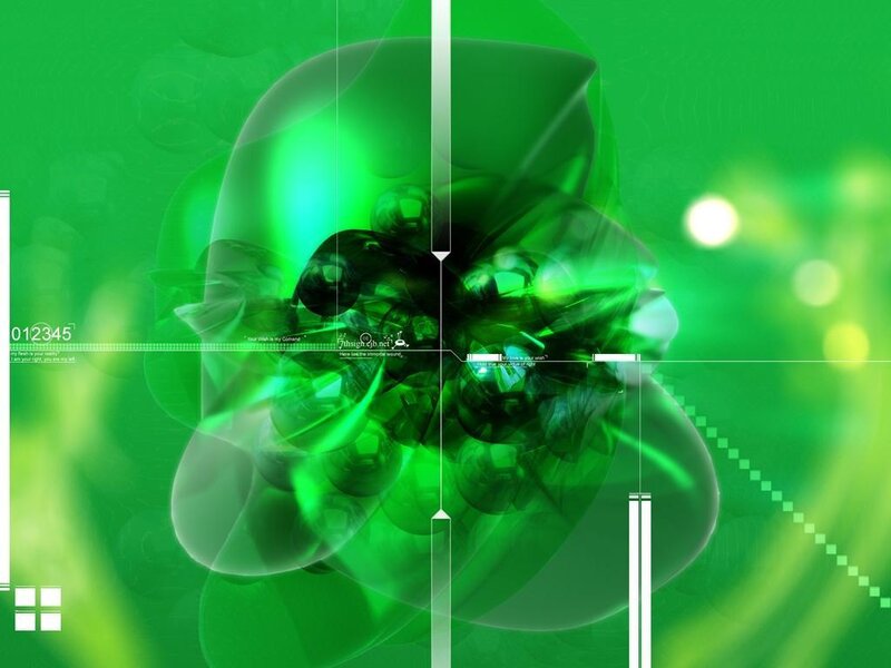 green abstract digital artwork