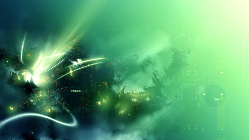 green abstract digital artwork