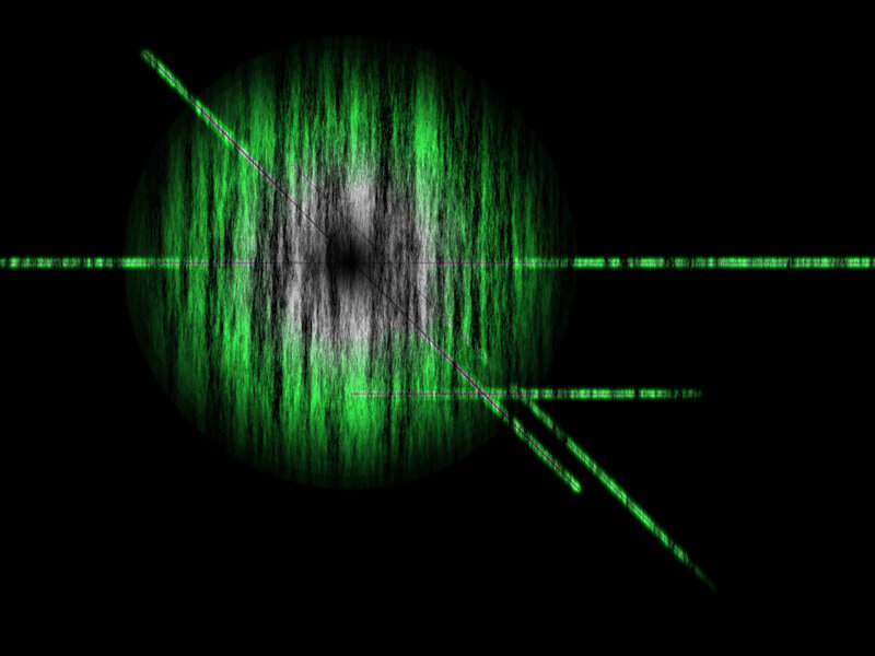green abstract digital sphere