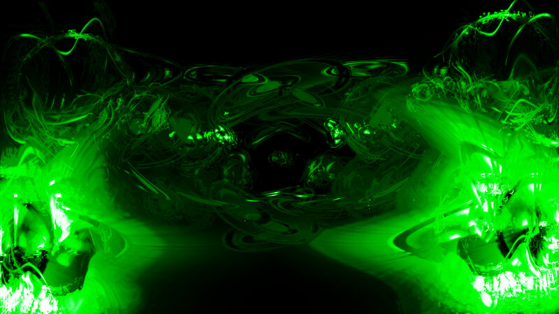 green abstract energy swirl