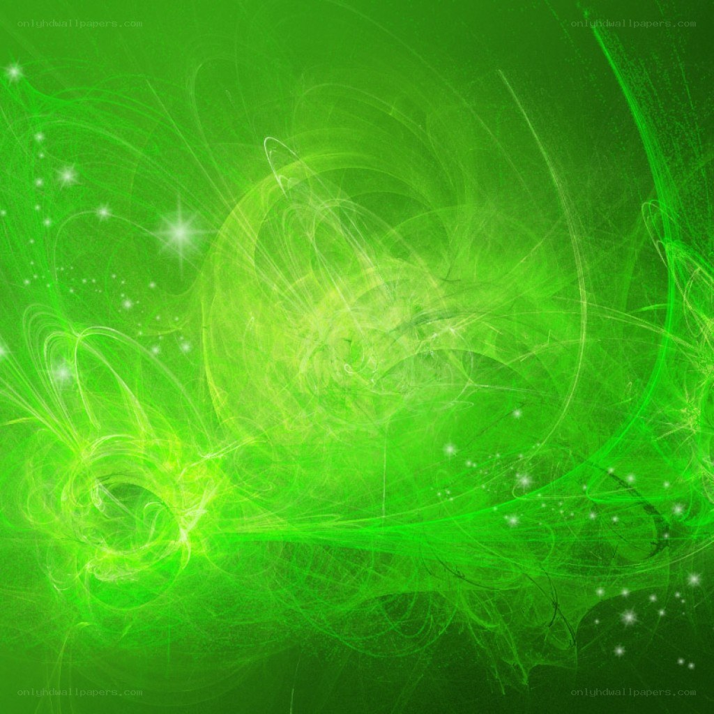 green abstract energy swirl
