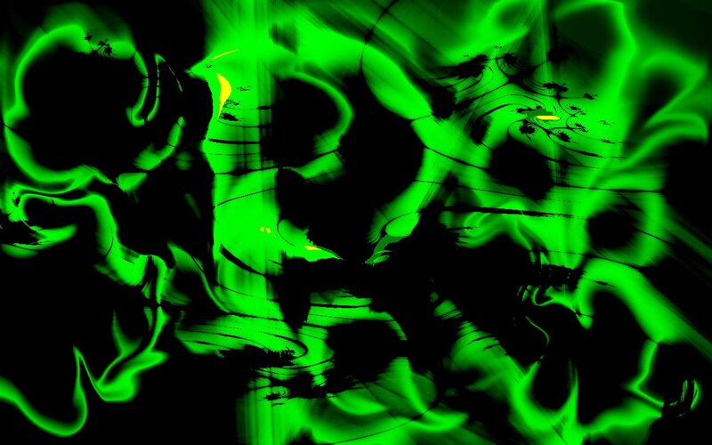 green abstract energy swirl