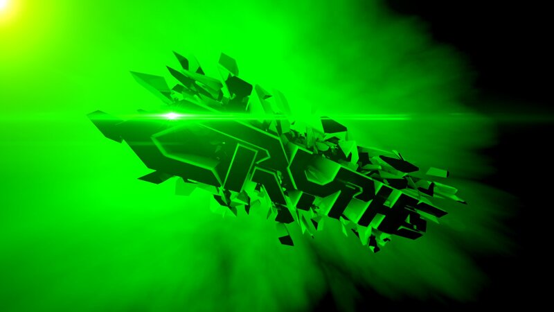 green abstract explosion