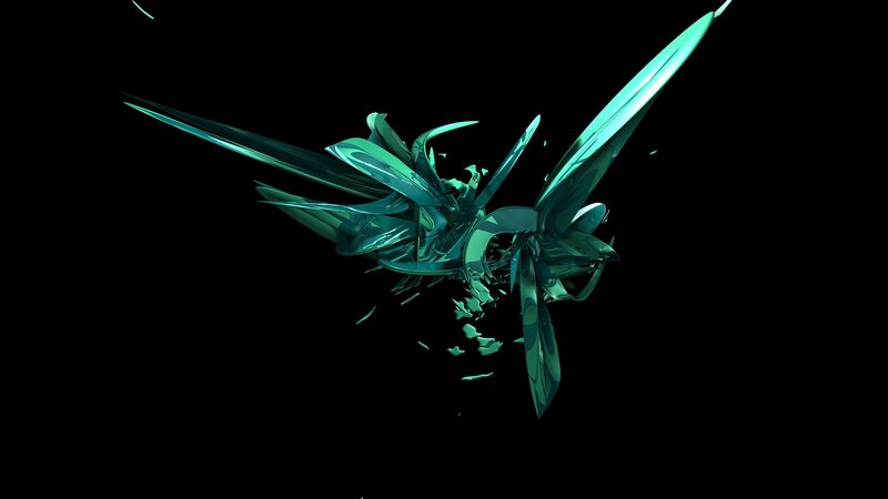 green abstract explosion