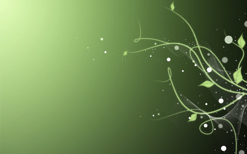 green abstract floral design