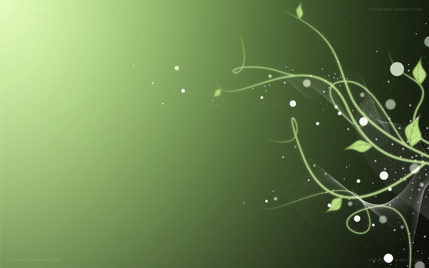 green abstract floral design