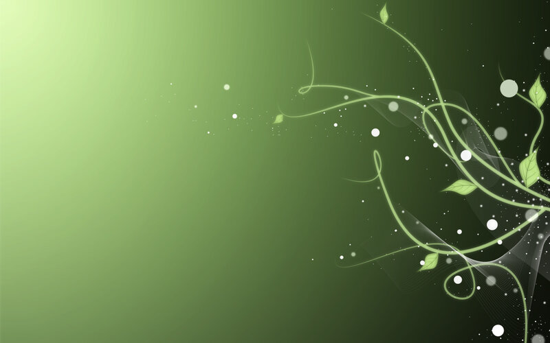green abstract floral design